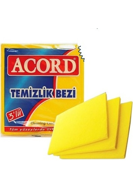Temizlik Bezi 35X40 cm 3'lü Sarı ROYALEKS-NRX-F547
