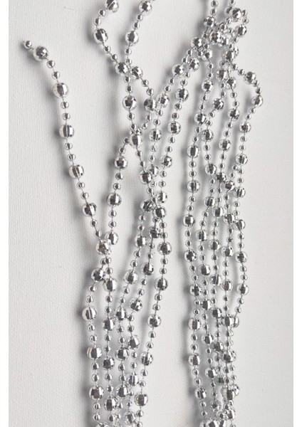 Yılbaşı Çam Ağacı Süsü Gümüş Renkli Zincir Süs 270 cm fiyatları