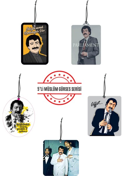 Bymeyla Müslüm Baba Serisi 5'li Oto Kokusu ve Oto Aksesuarı