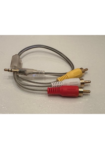 Stereo Erkek 3 Rca Kablo 30 cm Aux 3 Rca Kablo