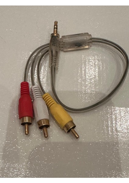 Stereo Erkek 3 Rca Kablo 30 cm Aux 3 Rca Kablo