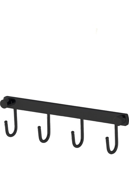 Paslanmaz Pirinç Mat Siyah Milas 4'lü Set Askılık fırsatları