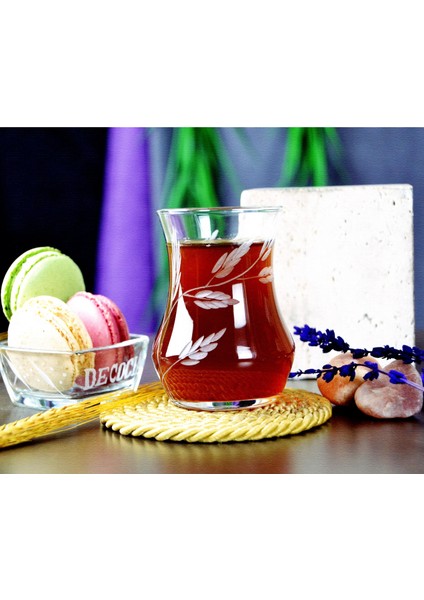 Afro 6lı Çay Bardağı 170CC Sürgün Desenli fiyatları