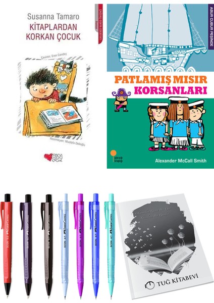 Patlamış Mısır Korsanları ve Kitaplardan Korkan Çocuk 2'li Set + Hediyeli