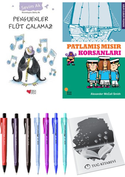 Patlamış Mısır Korsanları ve Penguenler Flüt Çalamaz 2'li Set + Hediyeli