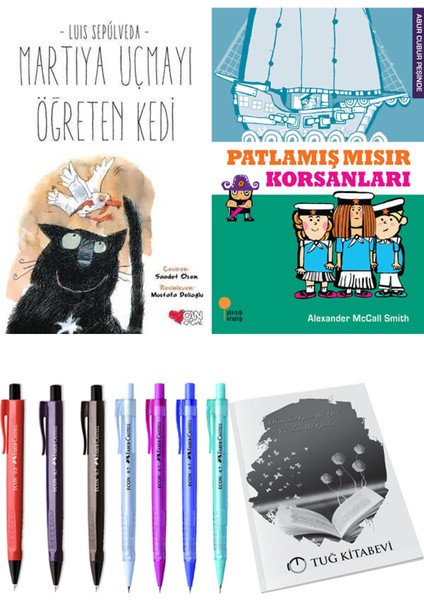 Patlamış Mısır Korsanları ve Martıya Uçmayı Öğreten Kedi 2'li Set + Hediyeli