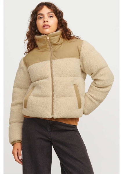 Jxlısa Teddy Puffer Jacke Krem Kadın Mont