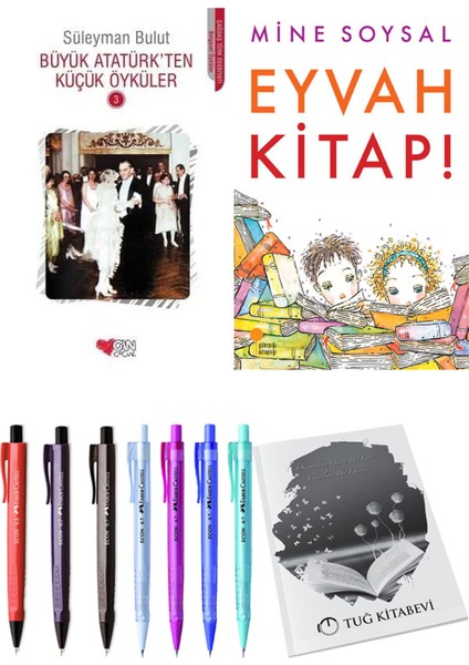 Eyvah Kitap! ve Büyük Atatürk'ten Küçük Öyküler 3 2'li Set + Hediyeli
