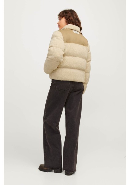 Jxlısa Teddy Puffer Jacke Krem Kadın Mont