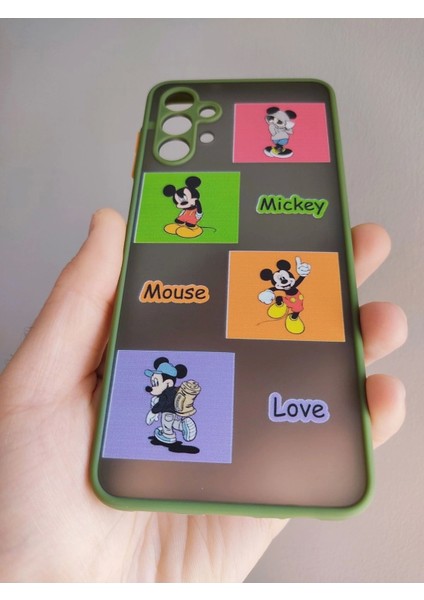 Samsung Galaxy A13 Mickey Mouse Tasarım Kamera Korumalı Tuşları Renkli Kılıf