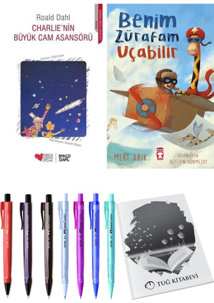 Benim Zürafam Uçabilir ve Charlie'nin Büyük Cam Asansörü 2'li Set + Hediyeli