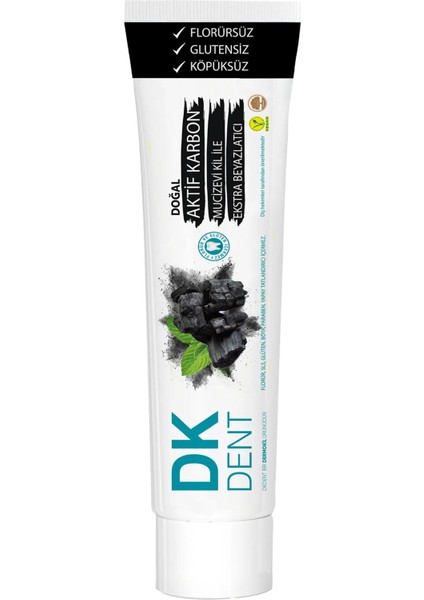 Dent Dk Vegan Aktif Karbon Diş Macunu 75 ml Diş Fırçası