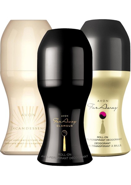 Far Away Incandessence ve Far Away Glamour Üçlü Kadın Rollon Seti