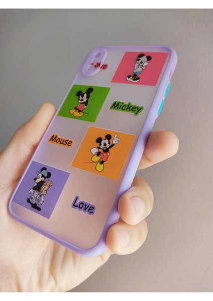 iPhone x / iPhone Xs Mickey Mouse Tasarım Tuşları Renkli Kılıf modelleri
