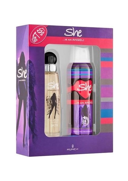 She Is An Angel Kadın Parfüm Seti Edt 50 ml + Deodorant 150 ml