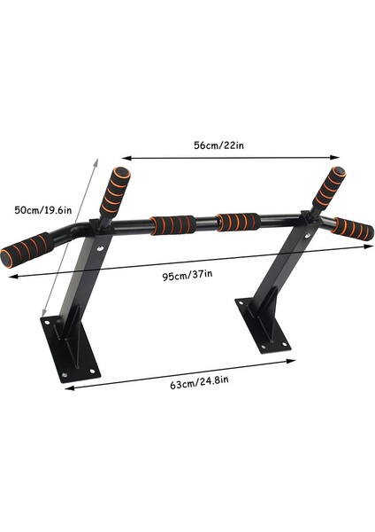 AL1030 Duvar Barfiksi Sünger Tutamaçlı Duvara Monte Barfiks Aleti Barfix Çekme Spor Aleti indirimleri