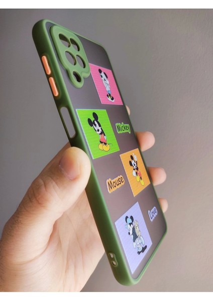 Samsung Galaxy A12 Mickey Mouse Tasarım Tuşları Renkli Kılıf fiyatları