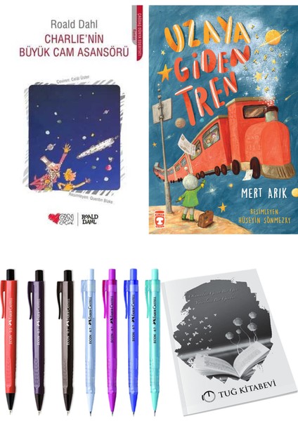 Uzaya Giden Tren ve Charlie'nin Büyük Cam Asansörü 2'li Set + Hediyeli