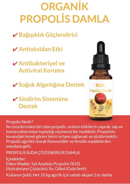 Organik Propolis Damla 20 Ml fiyatları