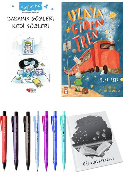 Uzaya Giden Tren ve Babamın Gözleri Kedi Gözleri 2'li Set + Hediyeli