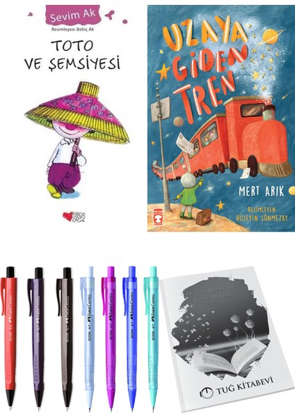Uzaya Giden Tren ve Toto ve Şemsiyesi 2'li Set + Hediyeli