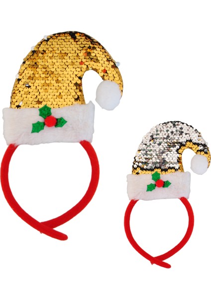 Pullu Yılbaşı Şapkalı Taç Gold