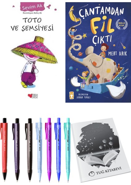 Çantamdan Fil Çıktı ve Toto ve Şemsiyesi 2'li Set + Hediyeli