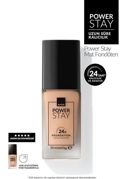 Power Stay Mat Fondöten 30ml. 410P Spice