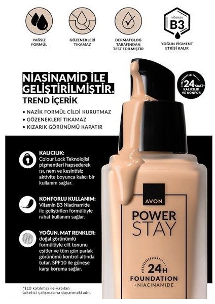 Power Stay Mat Fondöten 30ml. 410P Spice