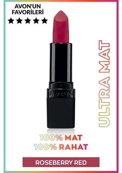 Ultra Mat Ruj - Roseberry Red