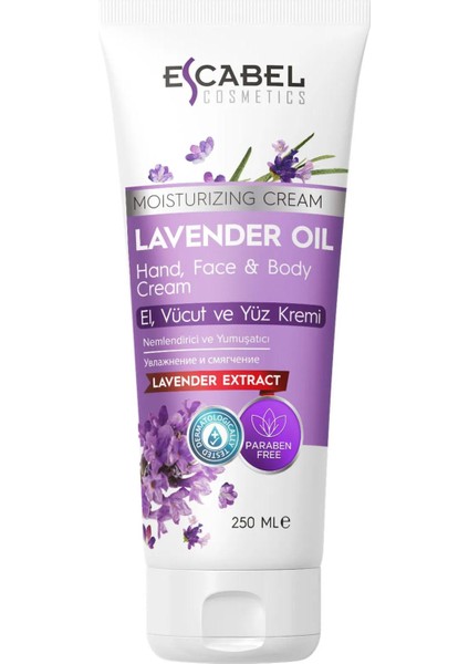 Lavanta Yağlı Cilt Besleme ve Nemlendirici Yoğun El, Yüz ve Vücut Kremi 250 ml