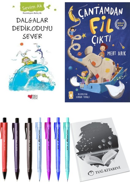 Çantamdan Fil Çıktı ve Dalgalar Dedikoduyu Sever 2'li Set + Hediyeli