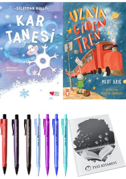 Uzaya Giden Tren ve Kar Tanesi 2'li Set + Hediyeli