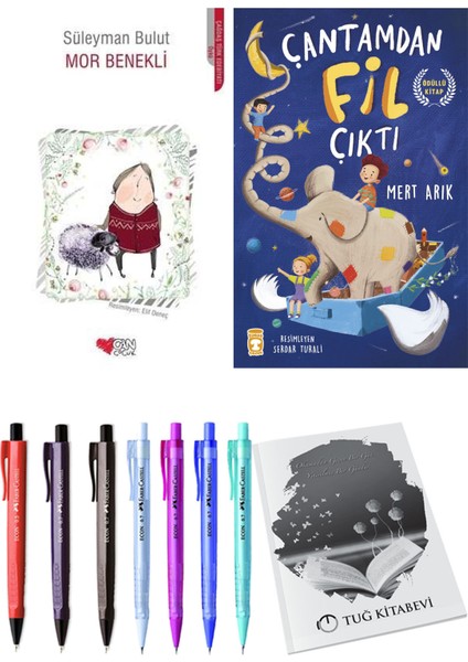 Çantamdan Fil Çıktı ve Mor Benekli 2'li Set + Hediyeli