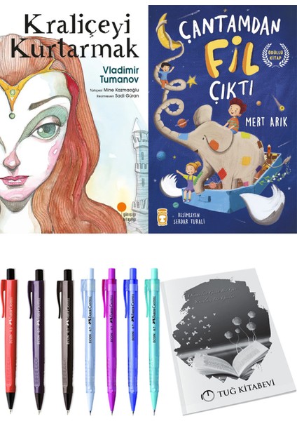 Çantamdan Fil Çıktı ve Kraliçeyi Kurtarmak 2'li Set + Hediyeli
