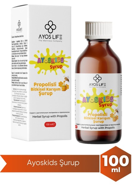 Ayos Life Ayoskids Propolisli Bitkisel Şurup 100ml