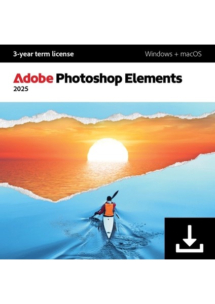 PhotoShop Elements 2025 (Windows/MAC) - 1 Kullanıcı 3 Yıl Abonelik Kodu