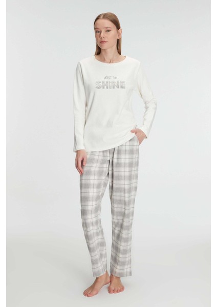 Anıl Uzun Kol Pamuklu Kışlık Pijama Takımı