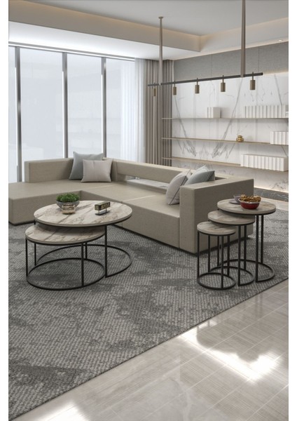 ORTA SEHPA VE ZİGON SEHPA SET İKİLİ LÜX C ZİGON EFES