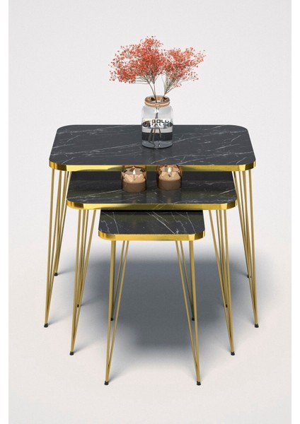 Zigon Sehpa Kr ve Orta Sehpa Kr Set Gold Bendir Tel 1107 fiyatları