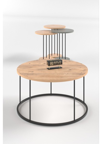 Orta Sehpa ve Zigon Sehpa Terra Set Antrasit Ceviz fiyatları