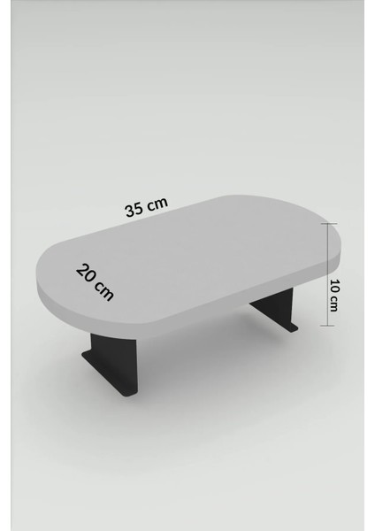 Dekoratif İkili (2 Adet) Yan Sehpa Oval