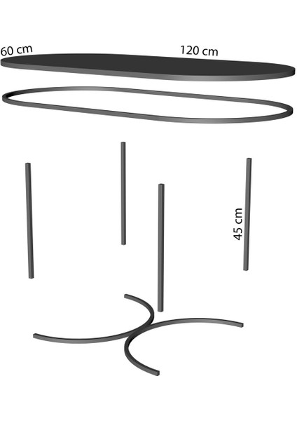 Orta Sehpa Zigon Sehpa Yan Sehpa 3 Lü Set Dolunay Beyaz fiyatları