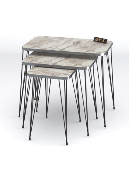 Zigon Sehpa Kr Ve Orta Sehpa Kr Set Gümüş Efes Tel Ayak Siyah fırsatları