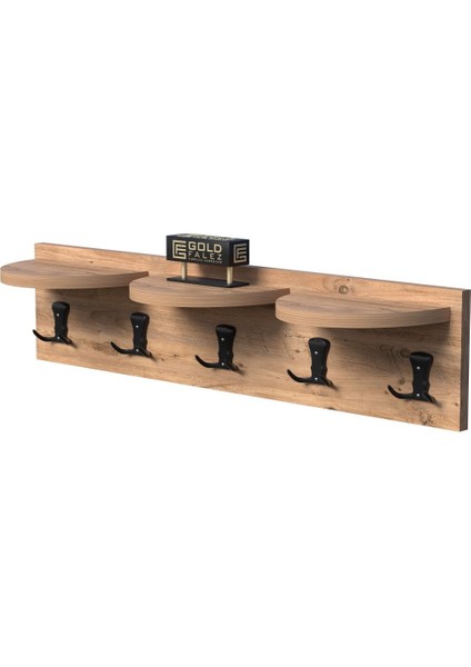 Askılık Duvar Elbise Askılığı Portmanto 80 cm Ceviz