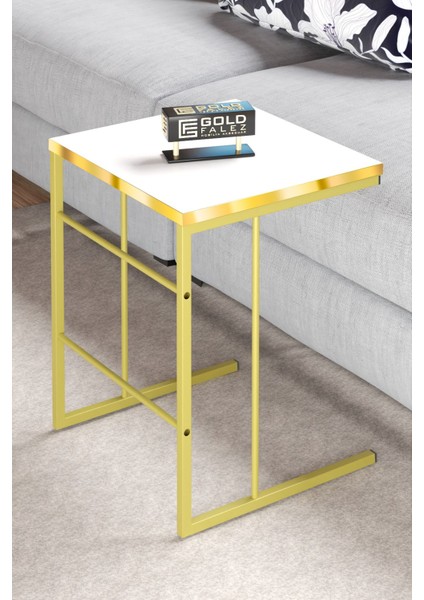 ORTA SEHPA VE ZİGON SEHPA SOLO SET GOLD BEYAZ modelleri