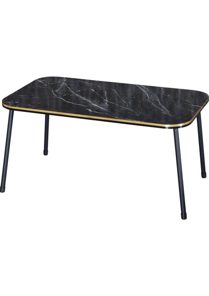 Zigon Sehpa Ve Orta Sehpa Kr Set Siyah Metal Ayak Çift Altın Bendir fiyatları