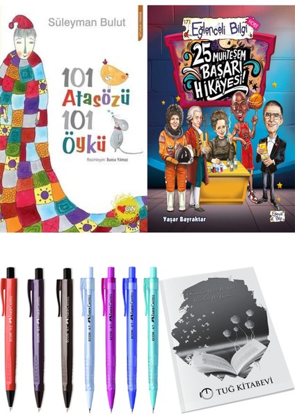 25 Muhteşem Başarı Hikayesi ve 101 Atasözü 101 Öykü Süleyman Bulut 2'li Set + Hediyeli