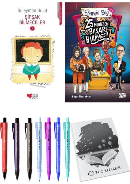25 Muhteşem Başarı Hikayesi ve Şipşak Bilmeceler 1 2'li Set + Hediyeli