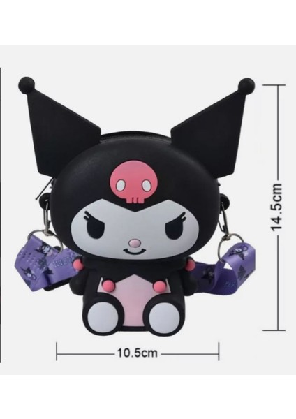 Sanrio Kawaii Kuromi My Melodi Melody Cinnamoroll Hello Kitty Silikon Çanta Cüzdan Kadın Genç Kız